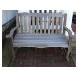 Garden bench set, nice slatted seating armed 48"