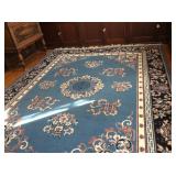 Room Rug blue and like tone colors floral design