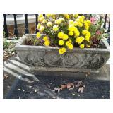 Concrete planter, 28" x 13" x 9"