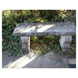 Concrete bench, straight seat 40 inches by 16