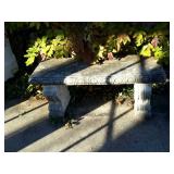 Concrete bench, straight seat 40 inches by 16