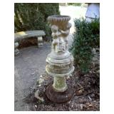 Concrete court yard statue fountain, 3 piece