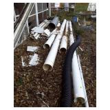Group lot of PVC pipe, assorted sizes and