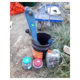 Group lot: 3 point hitch arms and top link,