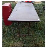 6 foot wood finish top folding table, Location