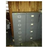 BY THE PIECE, Metal 4-drawer file cabinets, 8 x
