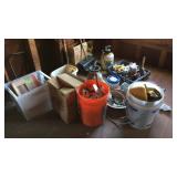 Group lot, buckets with contractors hardware,