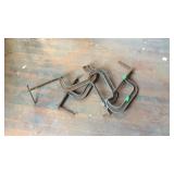Group with Four 8" "C" Clamps
