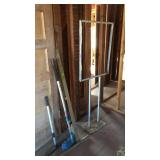 Group lot, carpenters T square, sign display,