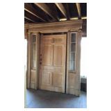 Lovely old yellow pine entrance door, six panel 39