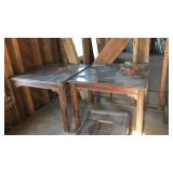 Two 34" square top wood tables need refinished or
