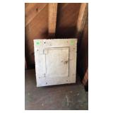 Old heavy metal electric panel box, 21w x 24h