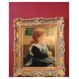 Decorator painting, Girl measures 30 x 33"