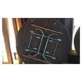 60 inch round wooden folding banquet table