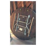 60 inch round wooden folding banquet table