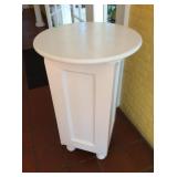 Plant stand  white painted with ball foot 24"