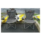 Two folding camping chairs no bags and some use