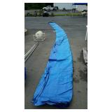 Large blue tarp does have some ware and tear on