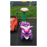 Toy lot: barbie batter operating ride on toy and