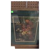 Wall decor - floral print, framed & double matted-