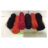 Yarn - six full to partial skeins - black, orange,