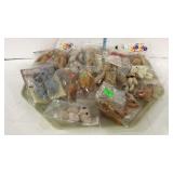 Miniature flocked & stuffed bears and deer