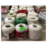 Crochet thread - 21 spools of full and partial