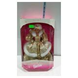 Winter Fantasy Barbie Doll, box has a little