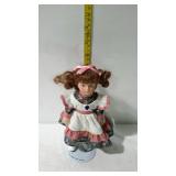 8" porcelain doll with September blue sapphire