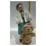 7" tall seated /shelf sitting porcelain grandma