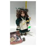 11" Boyds porcelain "Laura" doll, numbered