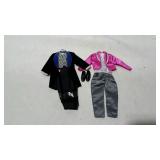 Ken doll outfits - Velvet tuxedo with vest, black