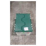 Clear tote with locking black lid - 12 gallon