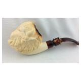 Tobacco pipe - Carved buffalo head design with