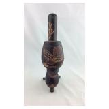 Tobacco pipe -  dove and leaf carved design Capri