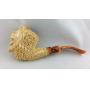 Tobacco pipe - Carved lions head design with