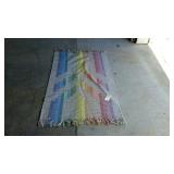 Look here guys, wool hand woven rug, measures 61