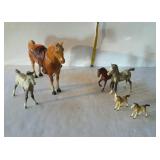 Toy horses - lot of six, various sizes