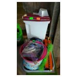 Pet supplies - cat toys, dog dish, brushes, nail