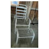 Patio chair with reclining back & matching