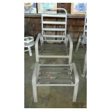 Patio chair with reclining back & matching
