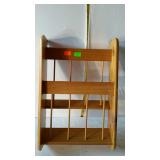 Wall mount magazine rack, pine - 13.5 x 5 x 20