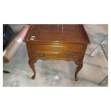 End table, Queen Anne footed with single drawer,