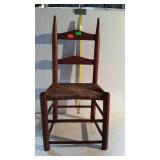 Youth size rush bottom chair, nice condition
