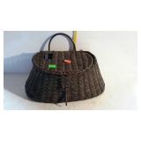 Wicker fishing creel