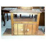 Stereo stand - open shelf over double door