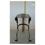 Fireplace trivet - Wrought iron and brass, high
