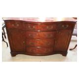 Mahogany buffet / side board with serpentine