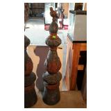 Yard décor - 54" tall iron looking, finial