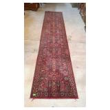 Runner rug - red, black, and blue - edge banding,